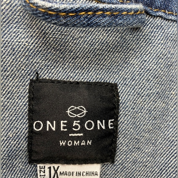 Plus size‎ Jean jacket distressed blue comfortable - Picture 6 of 7